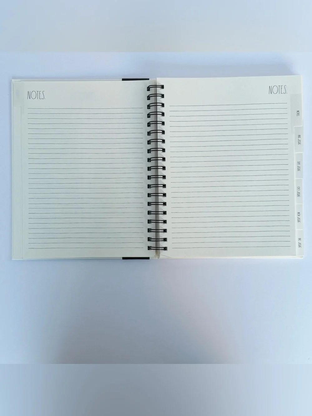 Rae Dunn 2027 Hard Cover Planner 17-month TWENTY TWENTY-SEVEN (Black/Ivory)